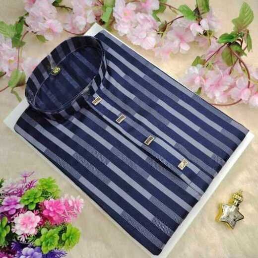 New Collection: Stylish Striped Soft Cotton Punjabi