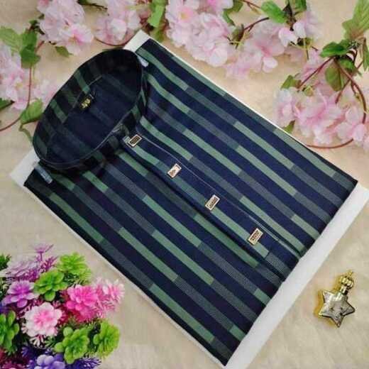 New Collection: Stylish Striped Soft Cotton Punjabi