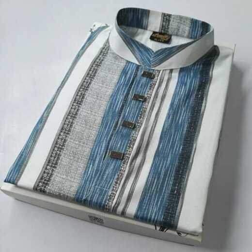 New Collection: Stylish Striped Soft Cotton Punjabi